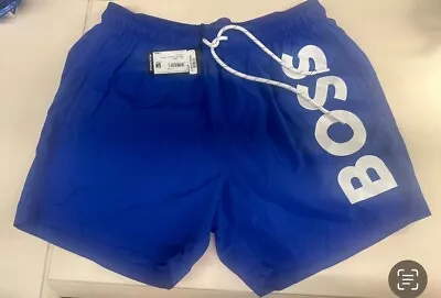 Hugo Boss Swim Trunks Octopus -50469694 Color: Bright Blue Size Large • $45