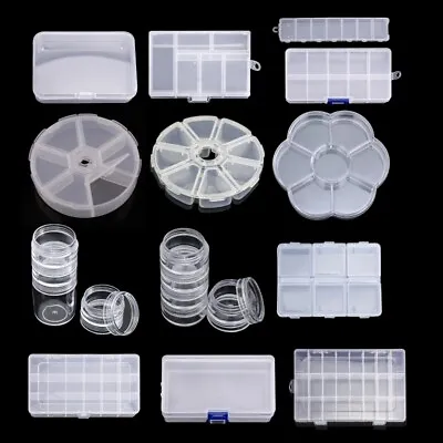 Transparent Nail Art Accessories Container Box Convenient Jewelry Storage For Ca • £3.91