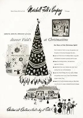 1949 Marshall Field's Chicago Store Christmas Tree Vintage Ad NEW Poster 18x24 • $21.25