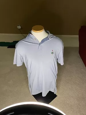 Peter Millar Striped Shirt With Merion Logo Embroidered-Small ￼ • $70