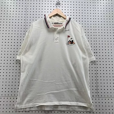 Daffy Duck Shirt Polo Extra Large White  Mr Mood Swing  Embroidered Golf Logo • $24.88