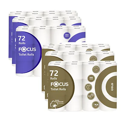 Luxury Toilet Rolls 3 Ply Bathroom Tissue 2ply Quilted Embossed Paper 24/ 36/ 72 • £25.99
