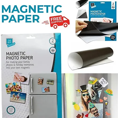 £2.79 • Buy 2 A4 Magnetic Photo Paper Printing Inkjet Gloss Create Printable Fridge Magnet