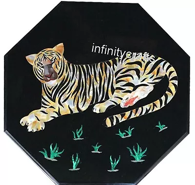 18 X 18 Inches Octagon Marble Coffee Table Top Pietra Dura Art Entry Way Table • $478.55