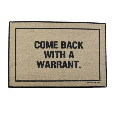 Funny Come Back Warrant Tan Welcome Doormat Outdoor Floor Rug Entrance Door Mat • $30.49