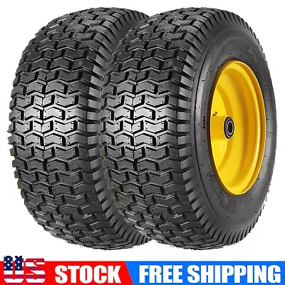 2Set 20x8.00-8 20x8-8 Lawn Mower Tires With Rims Lawn Tractor Turf Tires 4 Ply • $148.99