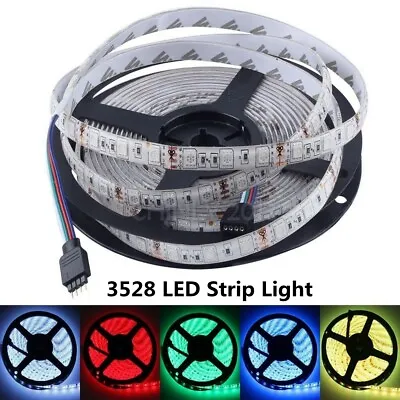 3528 Bright 12V 5M 16.4ft RGB Waterproof SMD 300 LED Flexible Strip Light + Tape • $14.24