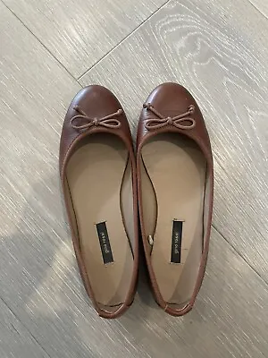 £5 • Buy Gino Rossi Tan Leather Ballet Pumps 38/5