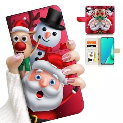 $12.99 • Buy ( For IPhone 8 Plus ) Wallet Flip Case Cover AJ24164 Christmas Santa