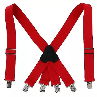 $21.94 • Buy New CTM Men's Elastic Clip-End 2 Inch Fireman Suspenders