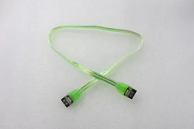 SATA II Cable 18 Inch Inch With Metal Latch In UV GREEN • $1