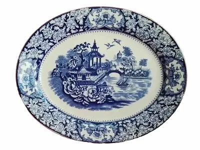 Swinnerton Olde Alton Ware Blue & White Oval Serving Plate • £11.99