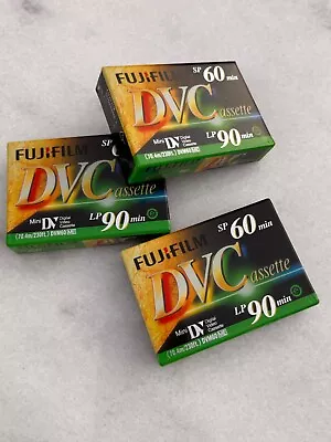 Fuji Film DVC Digital Video Cassette 60 SP 90 LP Factory Sealed (3) • $13.30