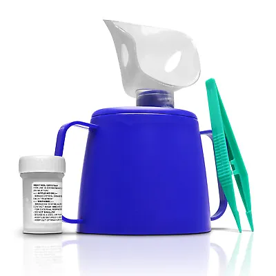 RE-GEN Steam Inhaler Cup + Menthol Crystals Clear Nasal Relieve Congestion Kit • £10.79