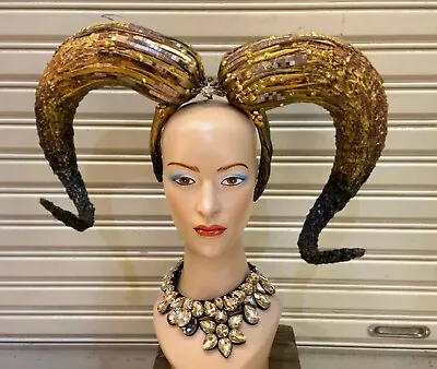 Da NeeNa H961 Bull Of Fairy Tale Pageant Dance Vegas Cabaret Showgirl Headdress	 • $276.38