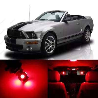 7 X Red LED Interior Light Package For 2005 - 2009 Ford Mustang + PRY TOOL • $9.49