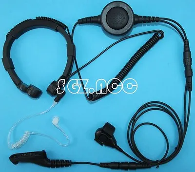 Military Tactical Throat Mic Headset/Earpiece For Motorola Radio XPR6500 APX7000 • $53.67