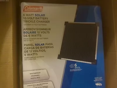 Coleman 6 Watt Solar 12-Volt Battery Trickle Charger • $25.50