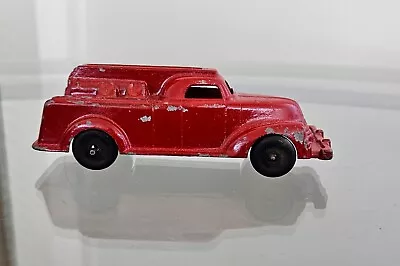 VINTAGE 1950s MANOIL RED FIRE TRUCK DIECAST CAR 4 1/2  • $9.99