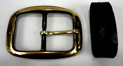 Womens Solid Brass Belt Buckle  Plain 2 1/2  X 1 1/2  Fits 1  Belt • $6.74