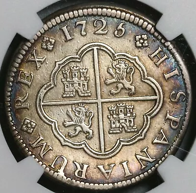 1725-CA NGC AU Spain 2 Reales Philip V Silver Cuenca Mint Coin (21021902C) • $475