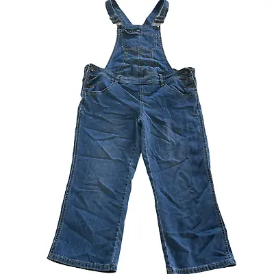 Planet Motherhood Overalls Women Small Blue Crossback Buckle Pants Denim Cotton  • $11.99