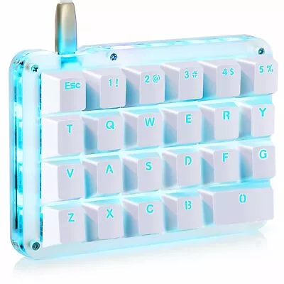 $67.44 • Buy One Handed Macro Mechanical Gaming Keyboard 23 Programmable Keys Blue Switches