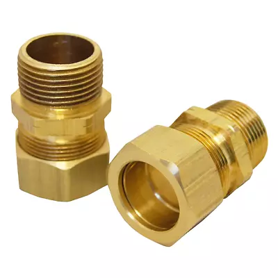 Single 3/4   Comp X 3/4  MIP (pipe Thread) Water Heater Compression Fitting • $6.88
