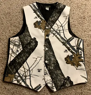 The Formal Sportsman Mossy Oak Winter Brush Camo Wedding Vest Mens Size Medium • $17.99