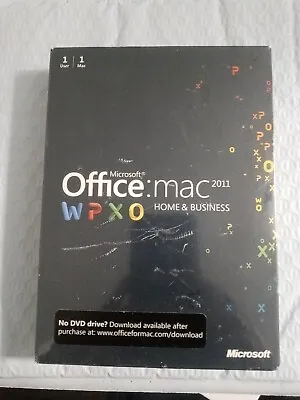 MS Microsoft Office MAC 2011 Home And Business English Box Version - New Sealed  • $65