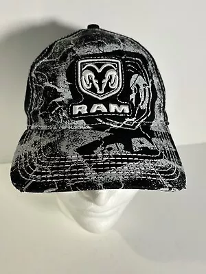 Dodge Ram Trucks Hat Men’s Cap Camouflage Black White Size L/XL Stretch Cummins • $13