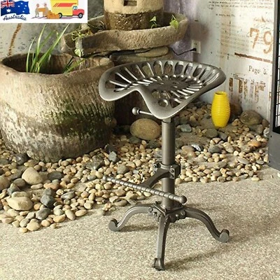 $149 • Buy Adjustable Tractor Seat Stool With Footrest Contemporary Home Living Farmhouse