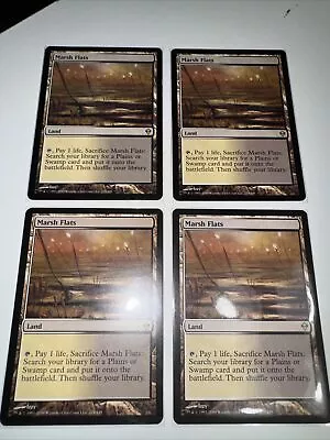 MTG 4 X Marsh Flats Zendikar Near Mint • $79.99