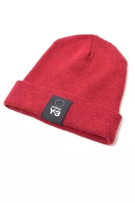 Y-3 Logo Knit Beanie ONE SIZE Bordeaux KL4CLU2P03 Collaboration • $77.01