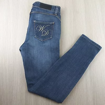 Wheels & Dollbaby Jeans Women's Size 28 Denim Low Rise Skinny Tapered Blue • $54.50