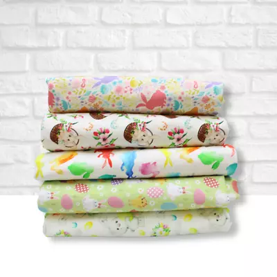 5 Metre Easter Fabric Bundle 100% Cotton Material 5 Assorted Prints Quilting DIY • £36.95