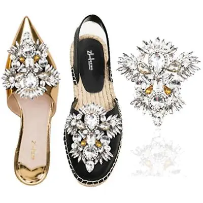 £8.68 • Buy Elegant Crystal Shoe Clip Buckle Shoe Applique Patch Hat Bag Embellishments