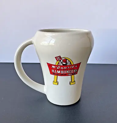 McDonald's Ceramic Mug Vintage Speedee Service System Design Beige Golden Arch • $15.99