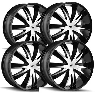 (4) Mazzi 337 Edge 20x8.5 5x112/5x120 +35mm Black/Machined Wheels Rims 20  Inch • $791.96