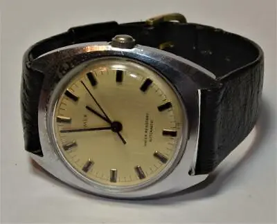 VTG 1972 Timex Automatic Viscount Men's Watch Leather Band Read Description • $106.21