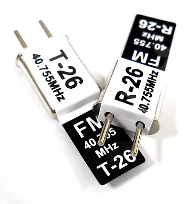 RC 40 MHZ 40.755 FM Crystal TX & RX Receiver 40MHZ Black Channel 26 • £6.16