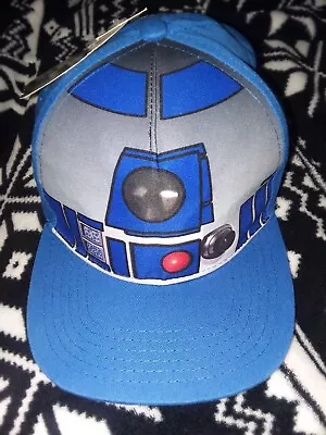 Disney Star Wars Lucas Film Limited R2D2 Blue Snap Back Hat Cap • $15