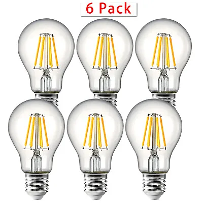 6Pcs Edison Light Bulb 6-pack Vintage ST64 E26 Warm White 6 Watt Decorations • $9.99