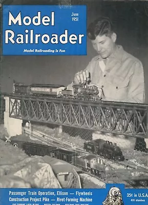 Model Railroader Magazine June 1951 Very Good Condition • $5