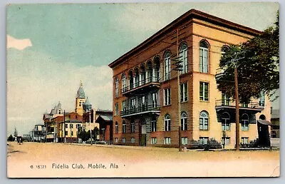 Fidelia Club Mobile Alabama Rotograph Color Postcard • $8