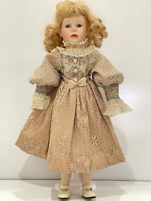 Vintage 21  Country Girl Bisque Doll With Countryside Style Lace Dress And Shoes • $19.99