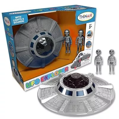 UFO Spaceship Space Toy Kids Spaceship Playset With Two Aliens Lights & Sou... • $37.63