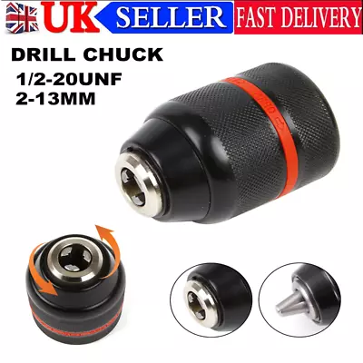 SDS ADAPTER KEYLESS CHUCK FOR DEWALT BOSCH MAKITA MILWAUKEE 2-13mm 1/2-20UNF UK • £12.31