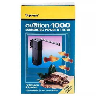 Aquarium Supreme Ovation Submersible Power Jet Filter (Model 1000 - 265 GPH) • $64.70