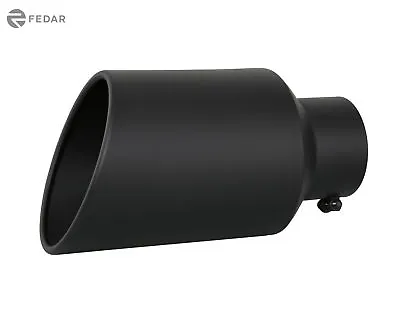 5  Inlet 8  Outlet 15  Long Rolled End Angle Cut Truck Exhaust Tailpipe Tip • $59.99